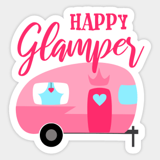 Happy Glamper Sticker